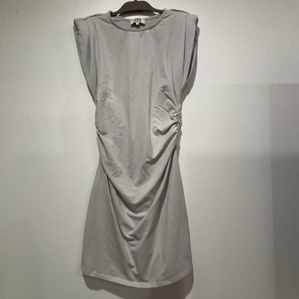 Robert Rodriguez Dress Womens Medium‎ Gray Ruched Jersey T Shirt Mini Casual